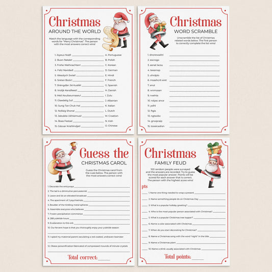 Family Christmas Party Games Printable by LittleSizzle
