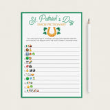 St. Patrick's Day Games for Adults Printable & Virtual