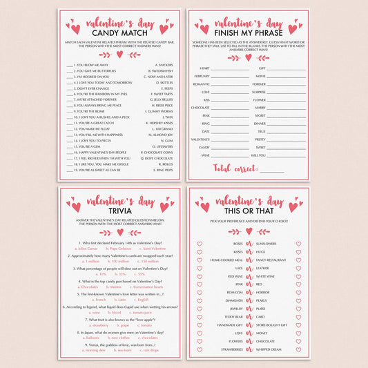 Valentine's Day Games Bundle Printable and Virtual by LittleSizzle
