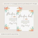 DIY baby shower game templates floral theme by LittleSizzle