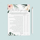 Funny Wedding Shower Game Template What Did The Groom Say by LittleSizzle
