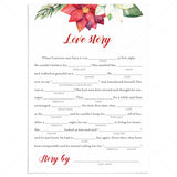 Love Story Fill In The Blanks Game Template by LittleSizzle