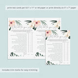 Funny Wedding Shower Game Template What Did The Groom Say