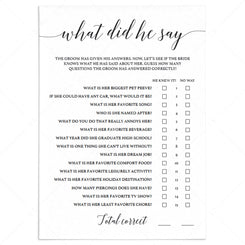 Bridal Shower Game Templates | The Best Bridal Shower Games by LittleSizzle