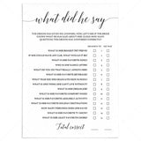 Editable bridal shower games by LittleSizzle