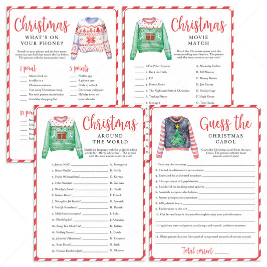 Funny Christmas Party Games Bundle Digital Download by LittleSizzle
