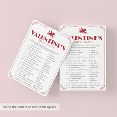 Valentines Candy Bar Match Game Printable