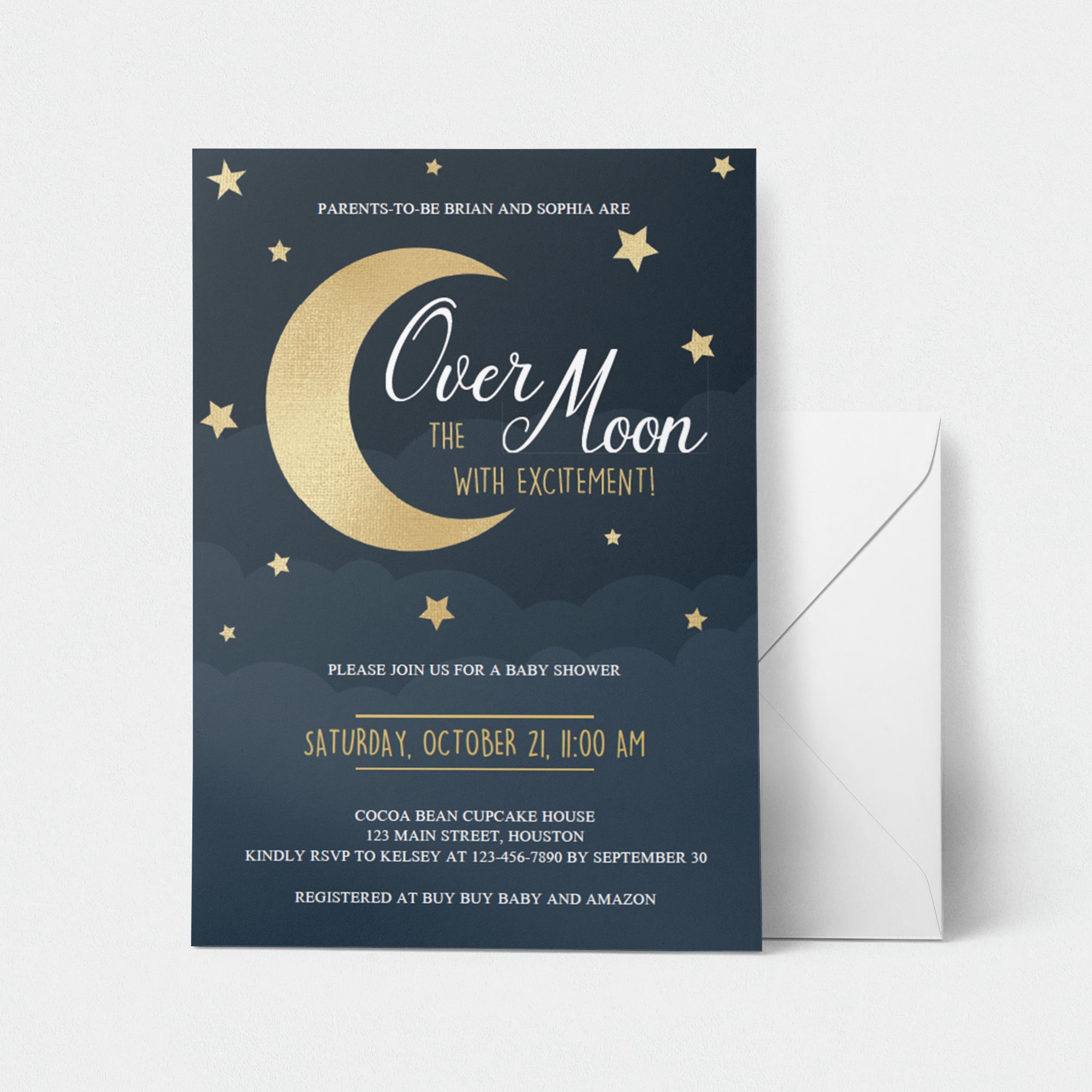 Over the moon baby shower invitation template by LittleSizzle