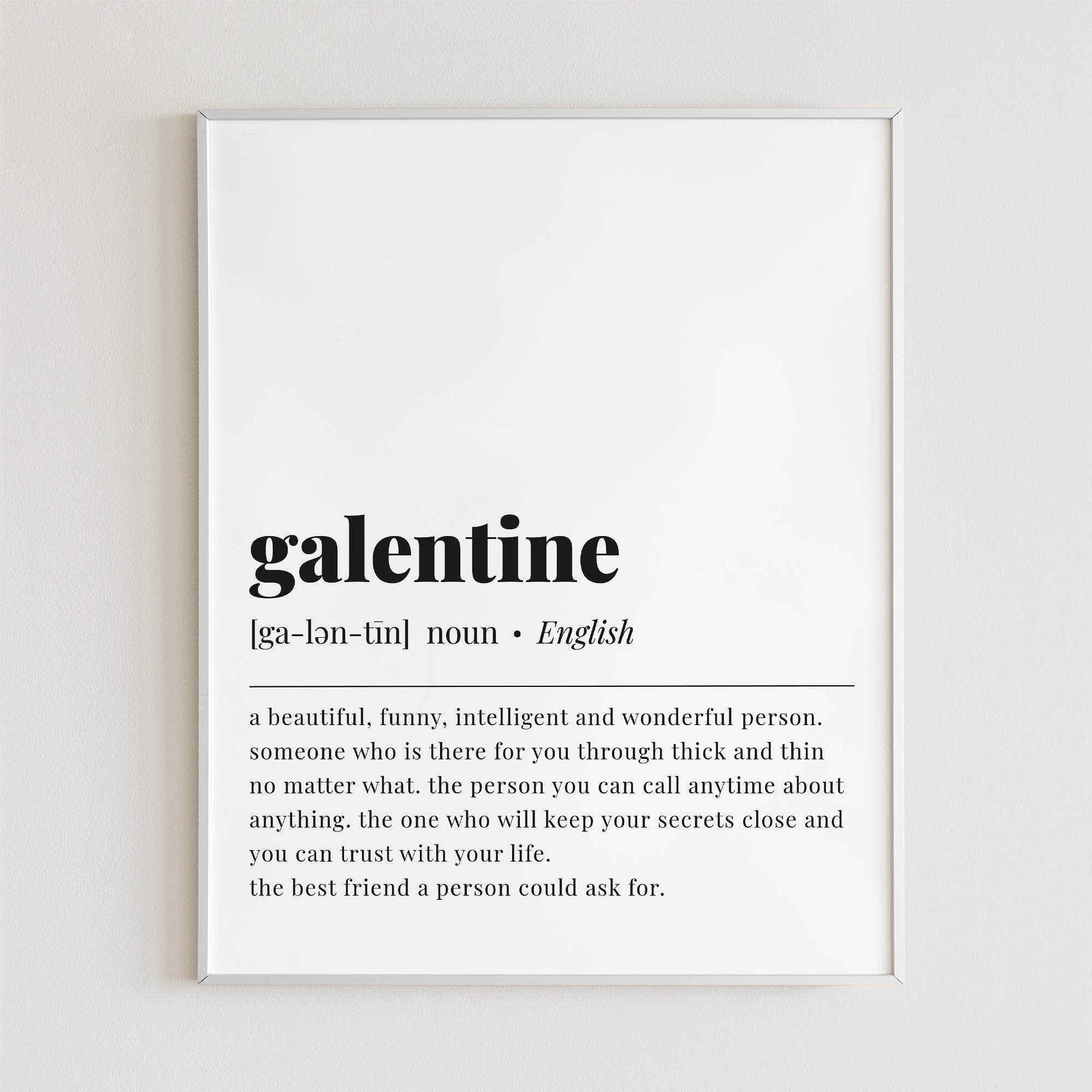 Galentine Definition Printable by LittleSizzle