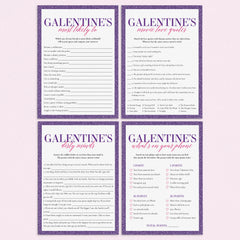 Printable Galentines Games Bundle Digital Download by LittleSizzle