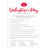Galentine's Day Game Match The Movie Quote by LittleSizzle