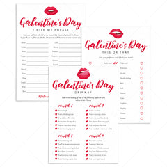 Galentine's Day Party Games Set Printable by LittleSizzle