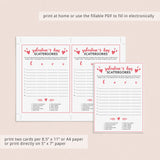 Printable and Virtual Scattergories Game for Galentine's Day Party