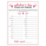 Galentine's Day Party Game Finish My Phrase by LittleSizzle