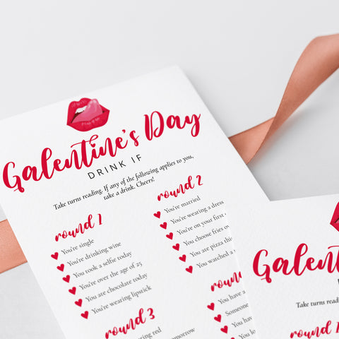Galentine's Day Drinking Game for Adults | Printable Digital Download ...