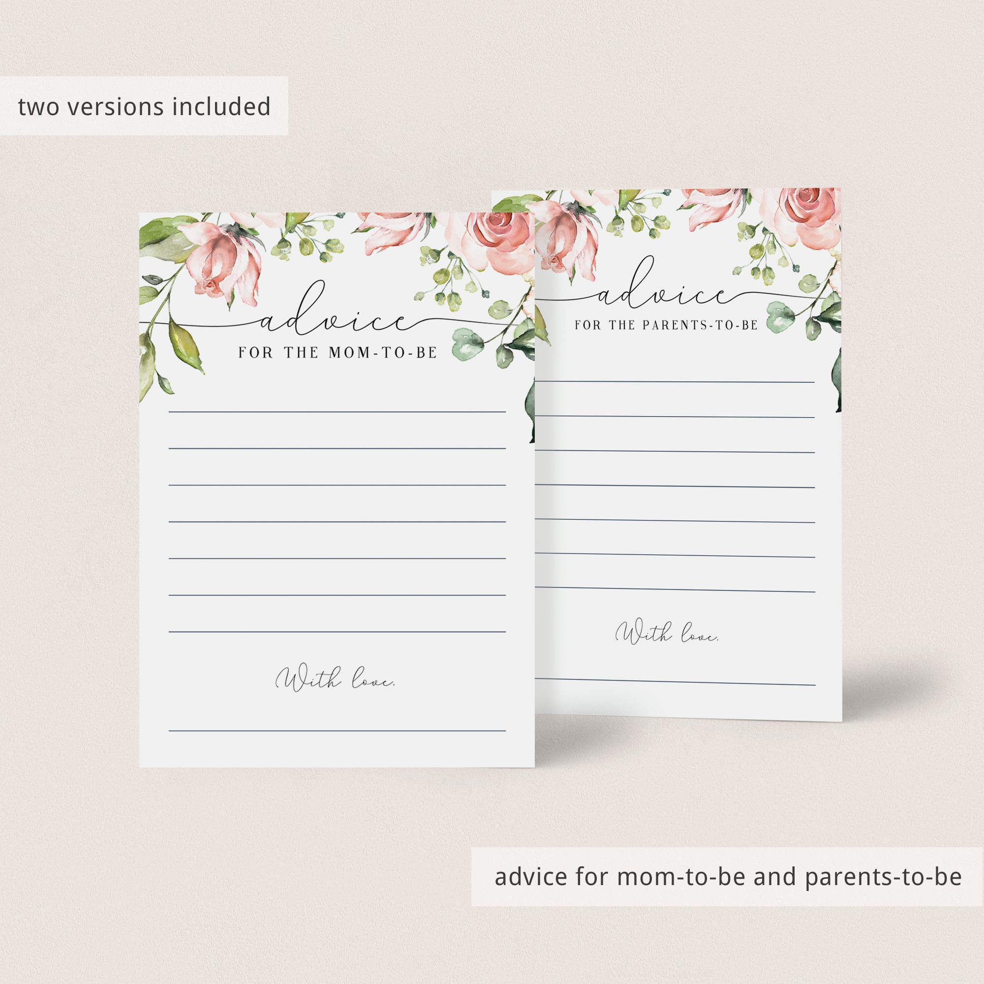 Watercolor garden themed baby shower games by LittleSizzle