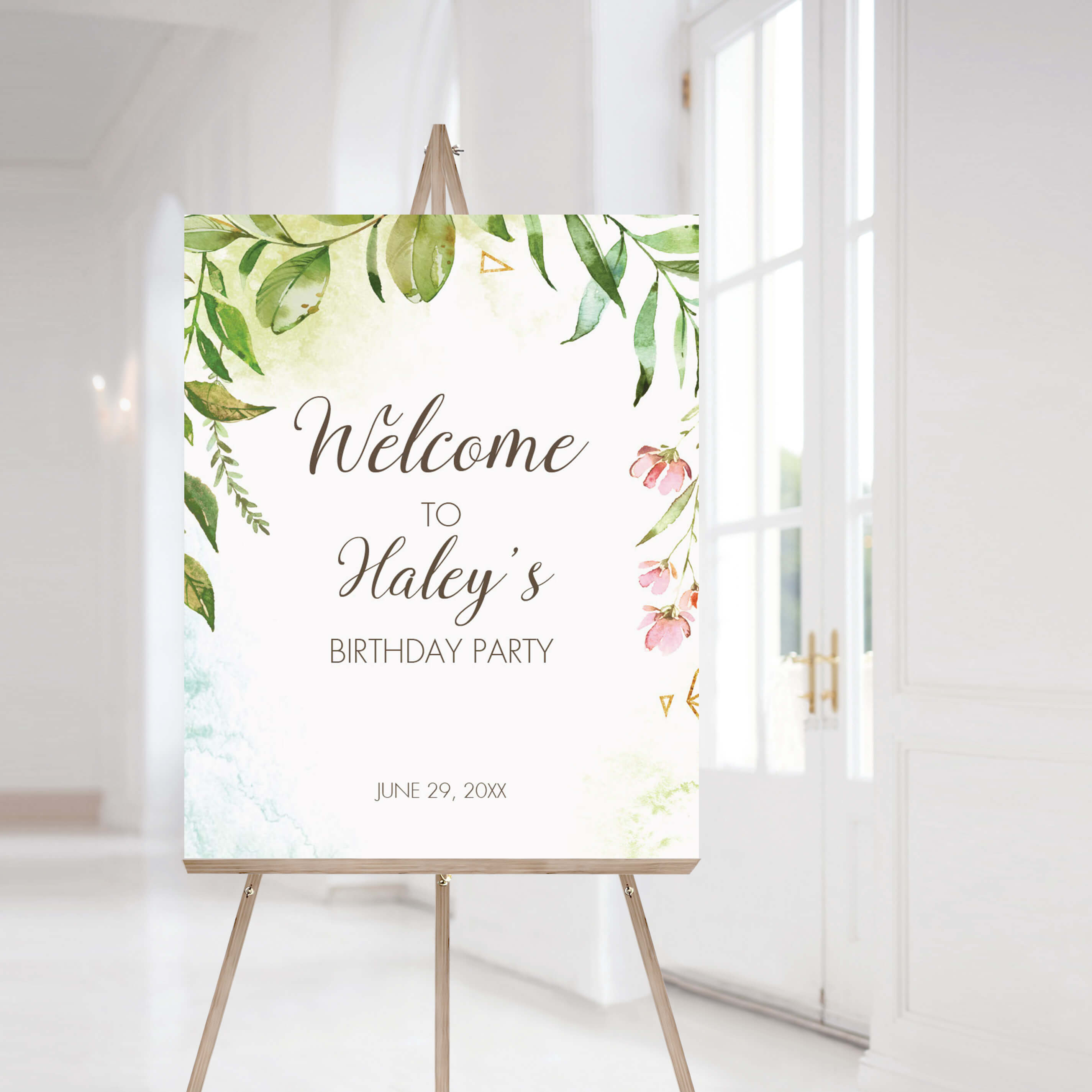 Garden Birthday Welcome Sign for Any Age Template by LittleSizzle