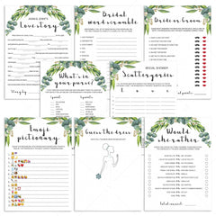 garden bridal shower activities ideas pack by LittleSizzle