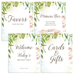Garden Birthday Decor Bundle DIY by LittleSizzle