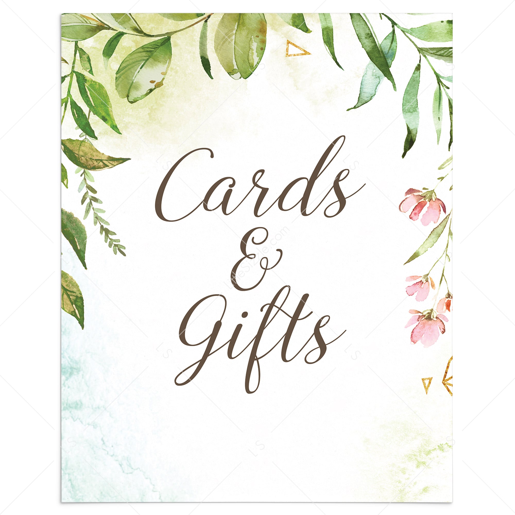 DIY garden party decor cards and gifts sign by LittleSizzle