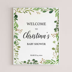 Printable Boho Baby Shower Welcome Sign Template