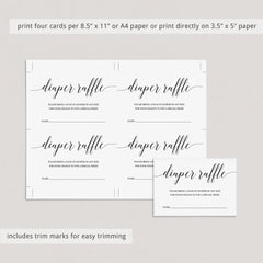 DIy diaper raffle tickets template by LittleSizzle