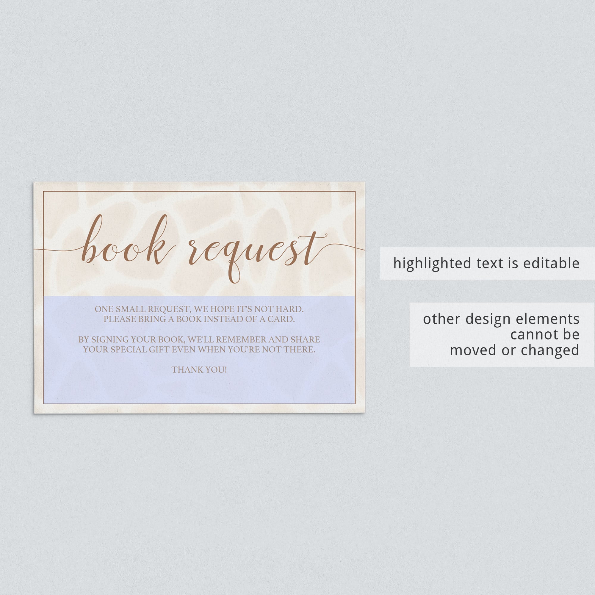 Neutral safari animals baby shower book cards download by LittleSizzle