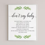 Greenery baby shower activity by LittleSizzle