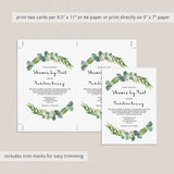 Shower by mail invitation template greenery theme by LittleSizzle