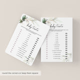 Green and Gold Theme Baby Shower Games Printable