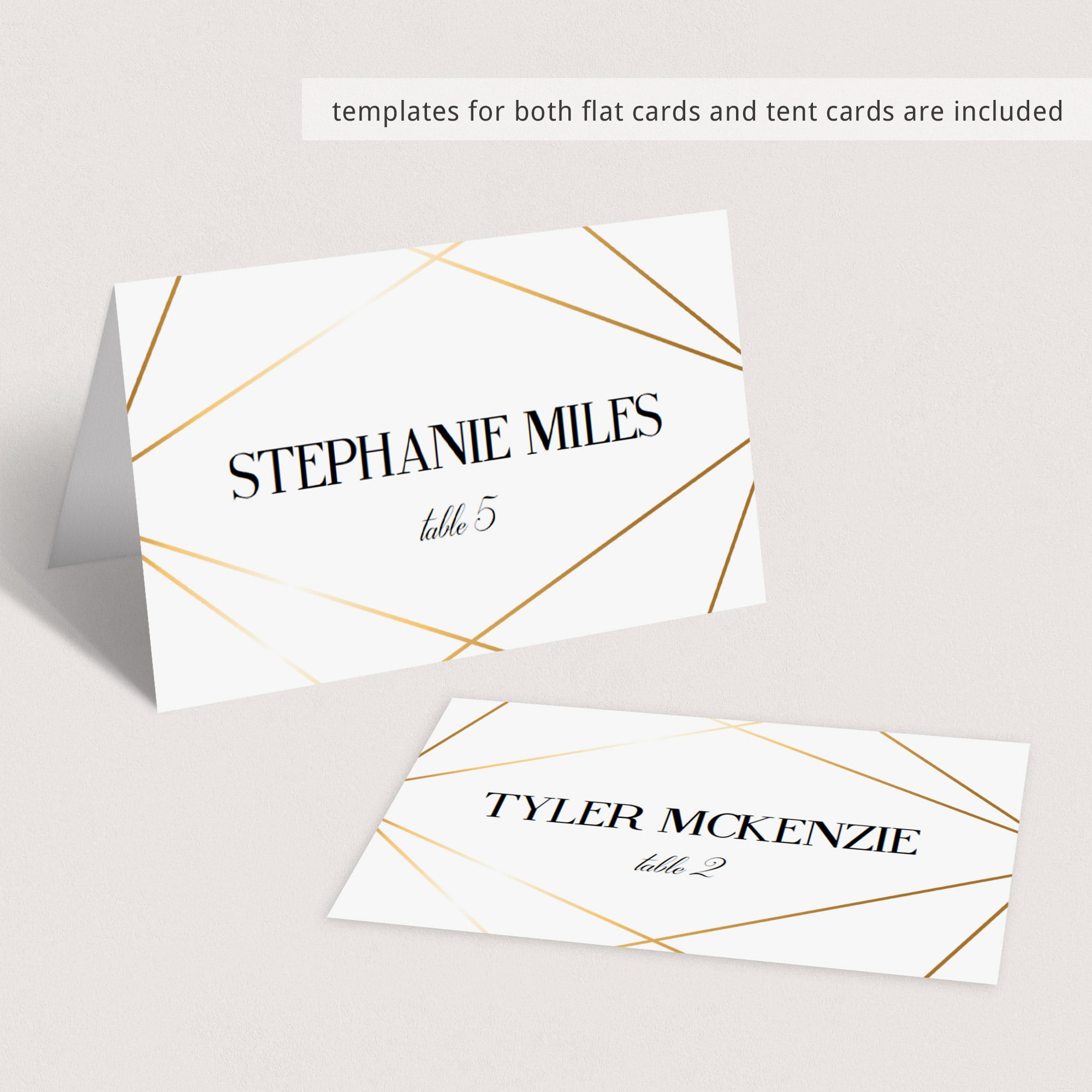 Download gold wedding place cards by LittleSizzle