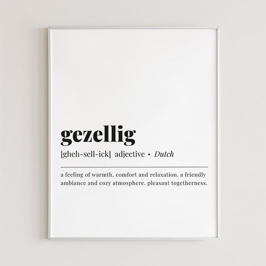 Gezellig Definition Print Instant Download by Littlesizzle