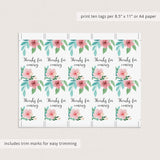 Printable baby shower favor tags for floral baby shower by LittleSizzle