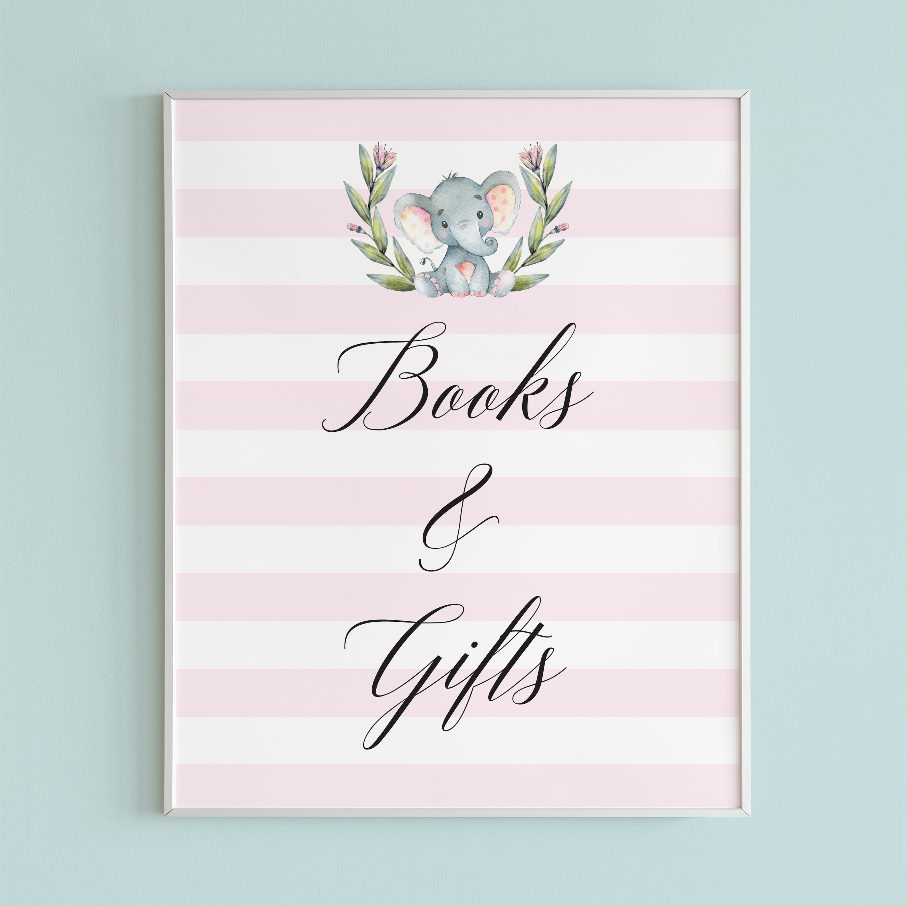 Books for baby sign instant download pink and white by LittleSizzle