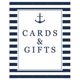 Nautical gifts sign printable navy and white stripes by LittleSizzle