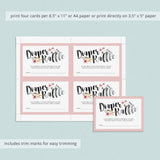 Instant download baby shower raffle tickets for girls by LittleSizzle