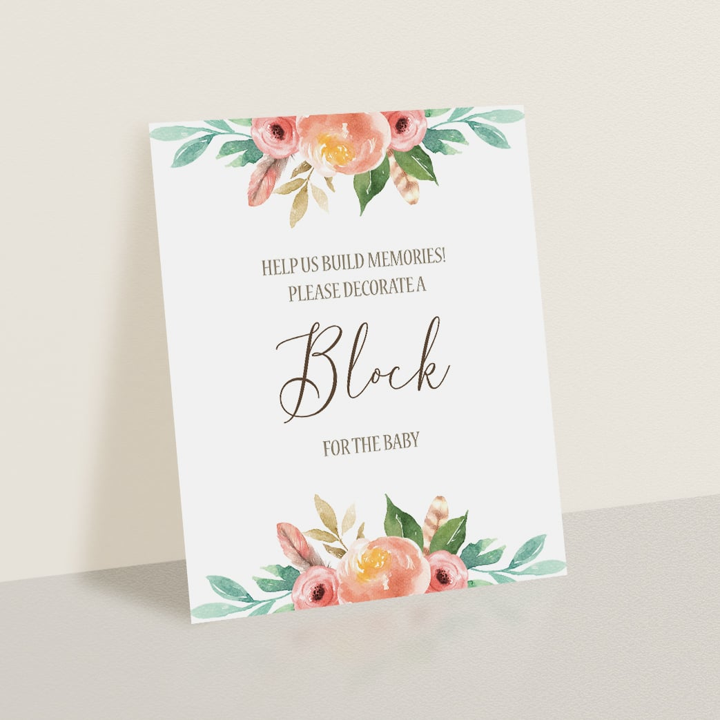 Make a block for baby sign instant download  by LittleSizzle