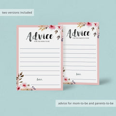 Blush Watercolor Printable Baby Shower Activities