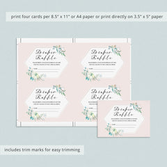 Blush Baby Shower Invitation Set with Flowers