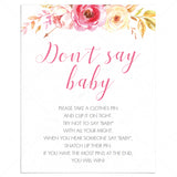 bohemian baby shower dont say baby game by LittleSizzle