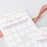 Printable Pink Shower Baby Bingo Cards