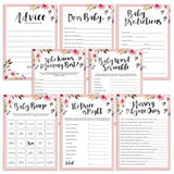 Blush pink baby shower game bundle for girls by LittleSizzle