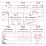 Printable Girl Baby Party Games Kit Pink and White by LittleSizzle