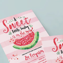 Pink baby shower invitation enclosure cards printable by LittleSizzle