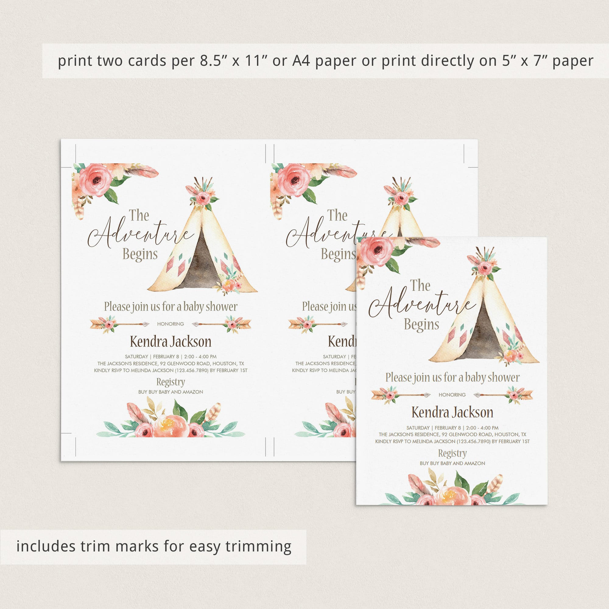 Aztec baby shower invitations by LittleSizzle