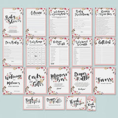 Complete Girl Baby Shower Party Pack by LittleSizzle