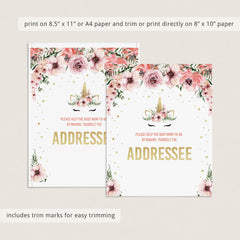 Pink and gold baby party signs by LittleSizzle