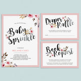 Floral baby sprinkle invite template instant download by LittleSizzle