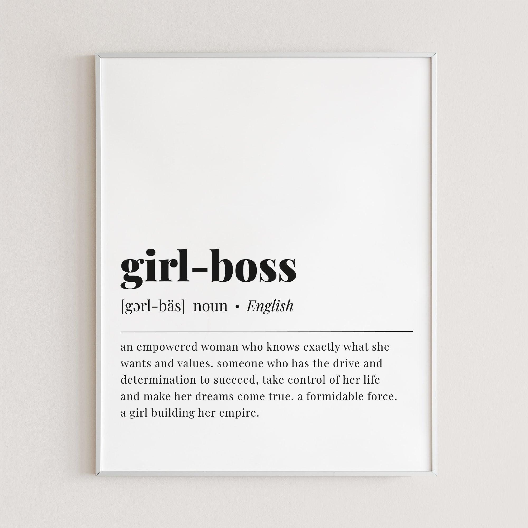 Girl-Boss Definition Print Instant Download by Littlesizzle
