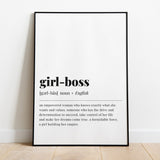 Girl-Boss Definition Print Instant Download